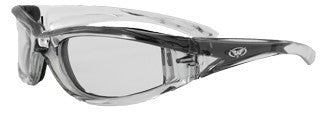 Riding Glasses - FlashPoint CF CL Style Riding Glasses with Gray Frames > Part #GL-FP-CF-CL-GRAY