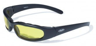 Riding Glasses - Chicago Style Riding Glasses with Yellow Tint Lenses > Part #GL-CHI-YELLOW